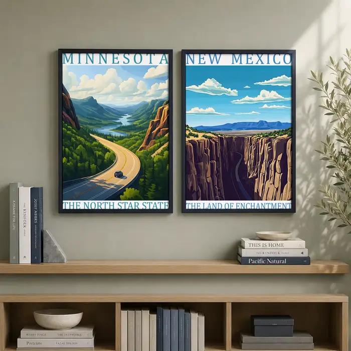 Affiches murales de paysages artistiques des États-Unis
