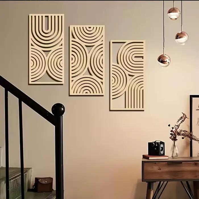 Peintures murales murales en bois Art déco