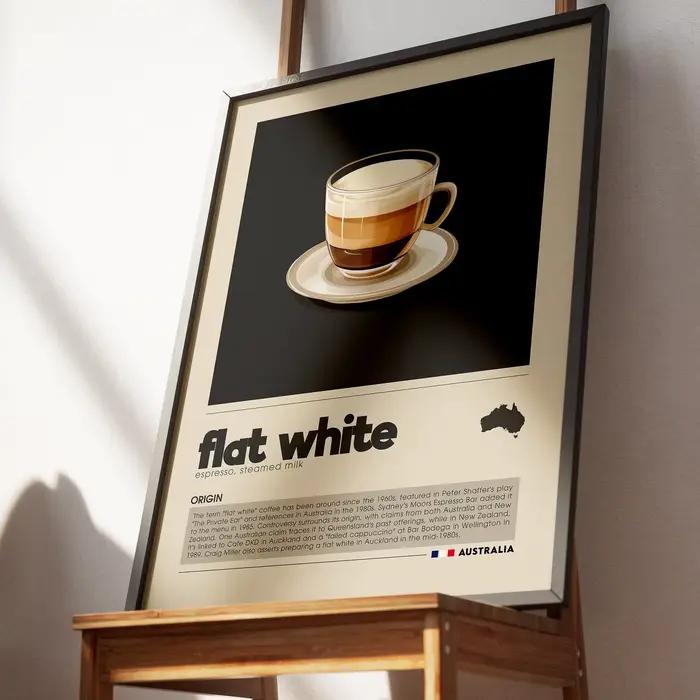 Affiche d'art de café minimaliste