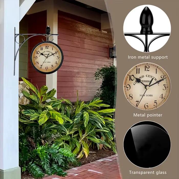 Horloge murale double face imperméable
