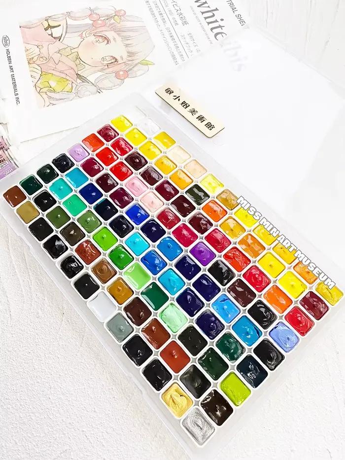 Holbein-Peinture aquarelle originale, 48/68/108 couleurs, aquarelle d'artiste, 1ml 2ml, peinture à ongles, fournitures d'art