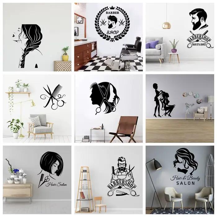 Papier peint en vinyle amovible pour salon de beauté ou salon de coiffure
