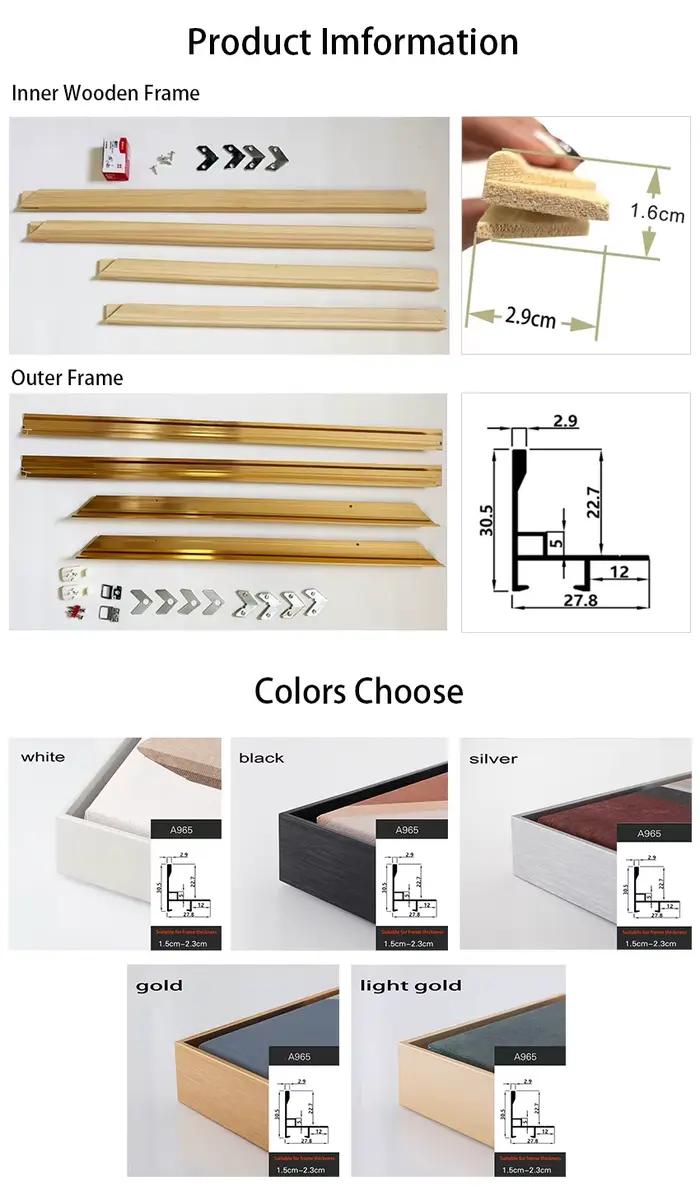 Cadre Matel de grande taille pour peinture à l'huile