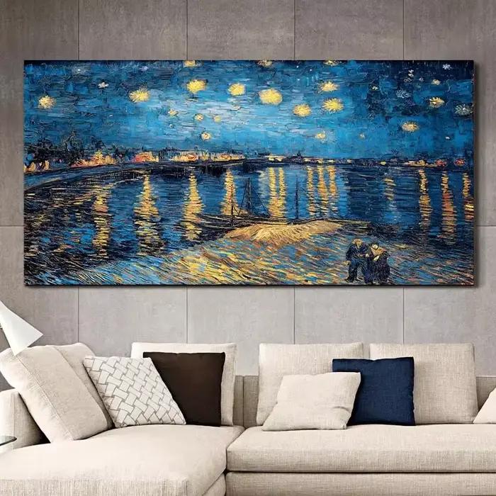 Peinture à l'huile de nuit étoilée Van Gogh