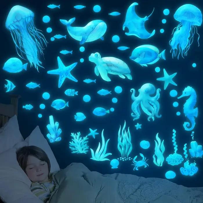 Autocollants muraux lumineux sous la mer