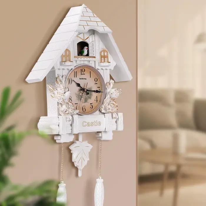 Horloge murale Cuckoo de style européen, horloge murale créative, rappel de l'heure, pour salon, maison, décoration de chambre d'enfant