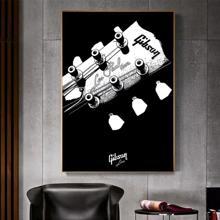 Affiche de dessin de guitare