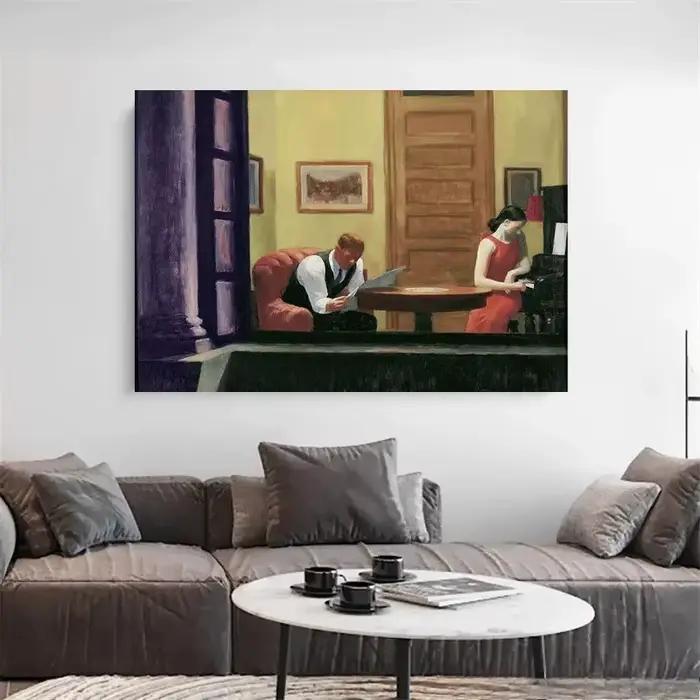 Affiche Edward Hopper, images modulaires de personnes au soleil