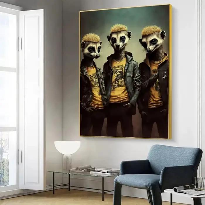 Affiche d'animal drôle avec lunettes