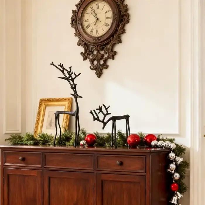 Décoration de noël de renne noire