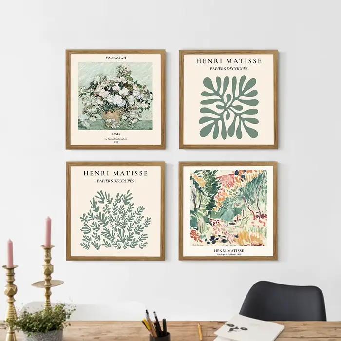Carré vert Matisse Yayoi Art affiche mur Cnavas imprimer moderne décor à la maison éclectique neutre Vintage peinture abstraite chambre murale