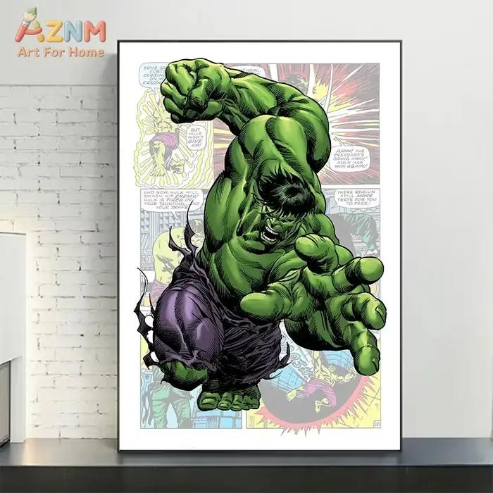 Ensemble d'affiches de super-héros de bandes dessinées