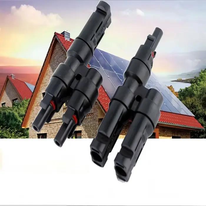 Connecteurs de connexion parallèle pour panneaux solaires, 1 paire mâle-femelle, adaptateur de câble PV étanche pour l'assemblage du câblage des systèmes d'énergie solaire