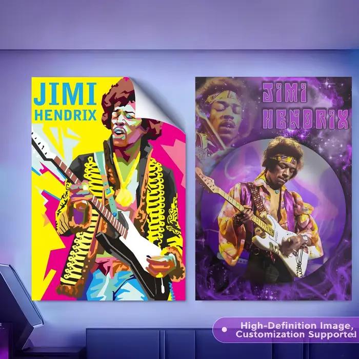 Guitariste j-jimi HendrixS peinture calligraphie HD toile affiche sans plis étanche tous les espaces décoration murale
