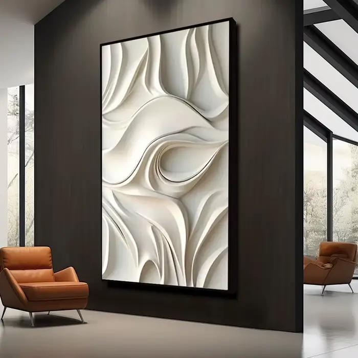 Peinture sur toile texturée 3D abstraite
