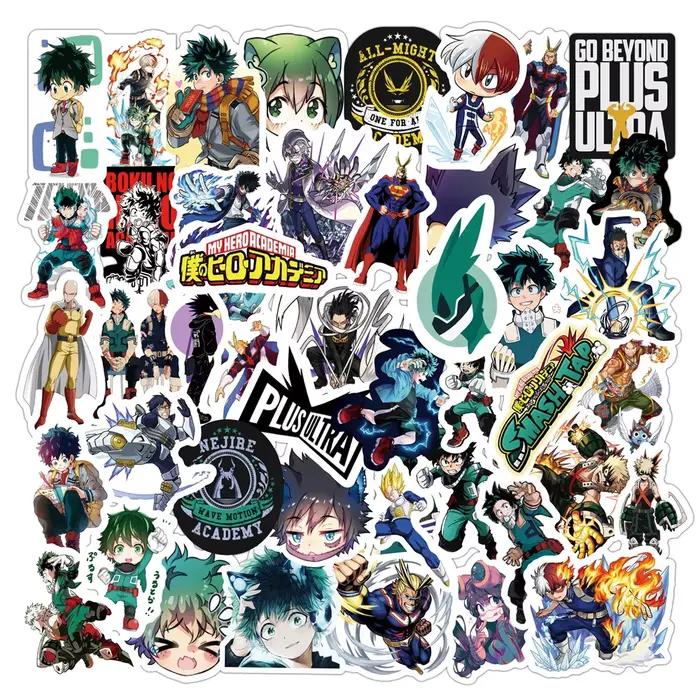 50 autocollants de dessins animés My Hero Academia