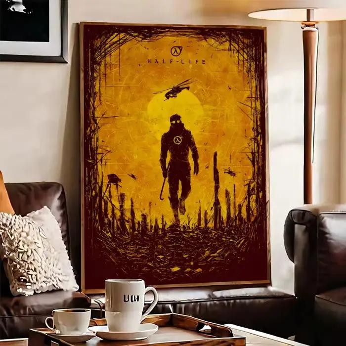 Affiche de jeu classique H-Half Life