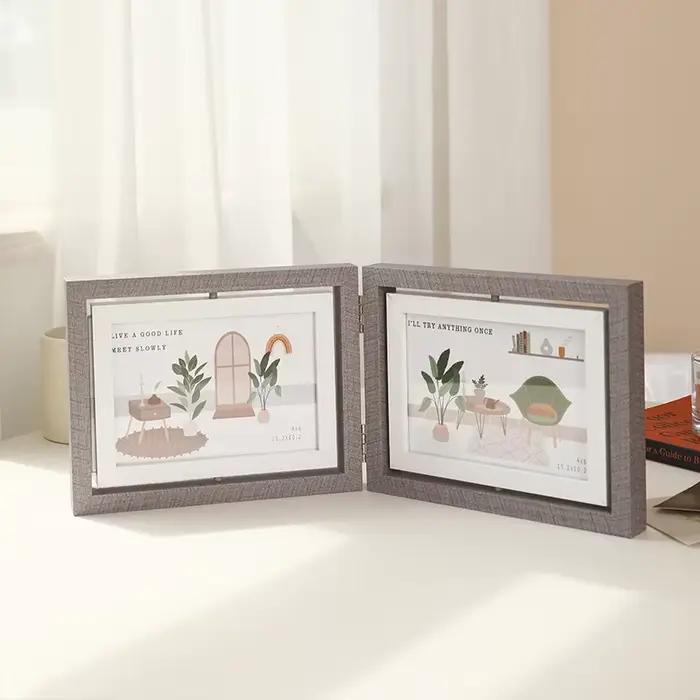 Cadre photo rotatif double face créatif