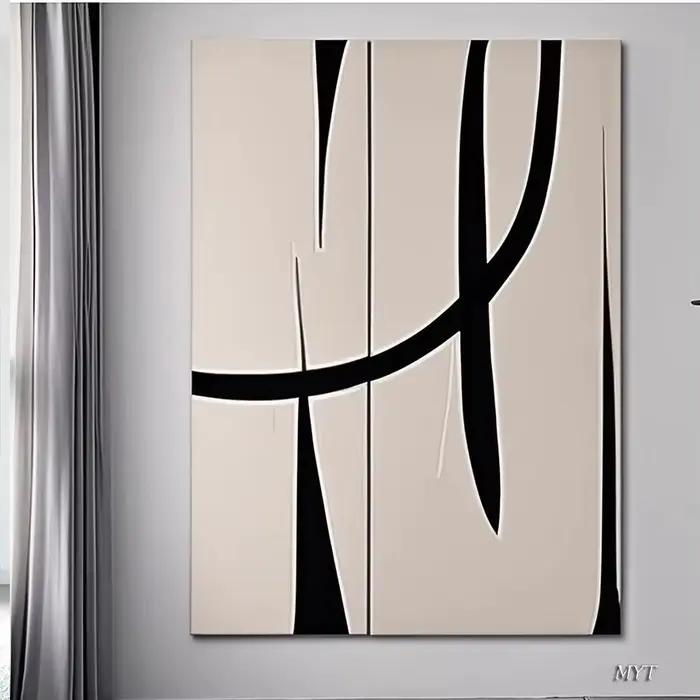 Peinture abstraite texturée de style simple