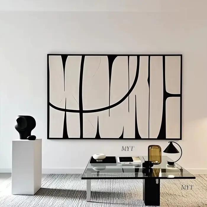 Peinture abstraite texturée de style simple