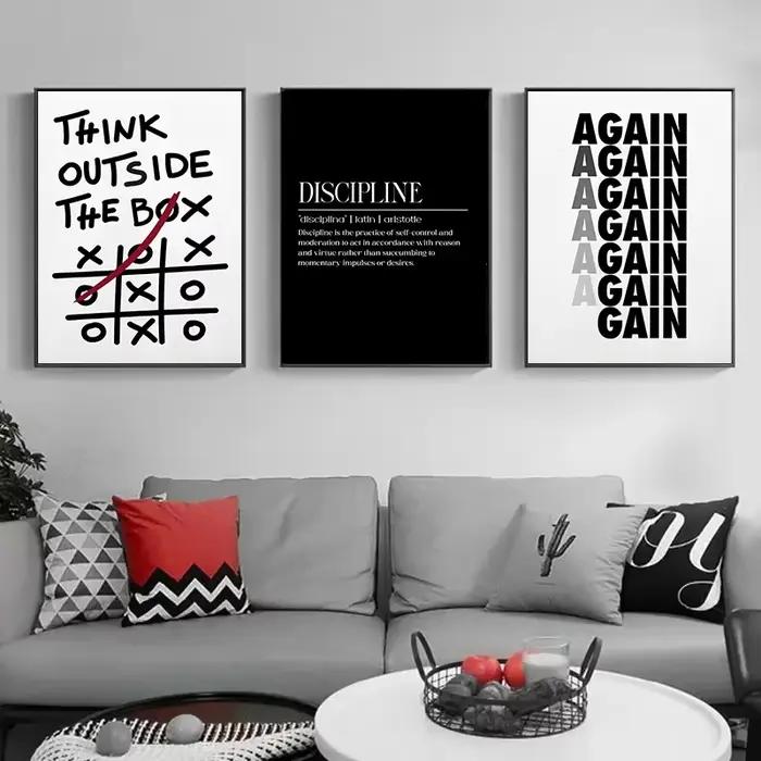 Affiche imprimée de Discipline inspirante