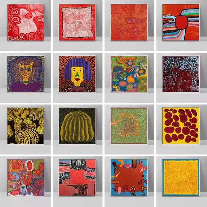 Affiches abstraites de Aliments de Yayoi Kusama