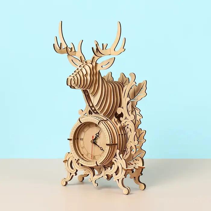 Horloge hibou 3D Puzzle en bois