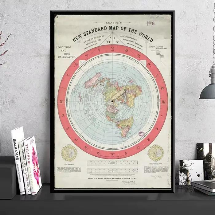 Affiche et imprimés de la terre plate
