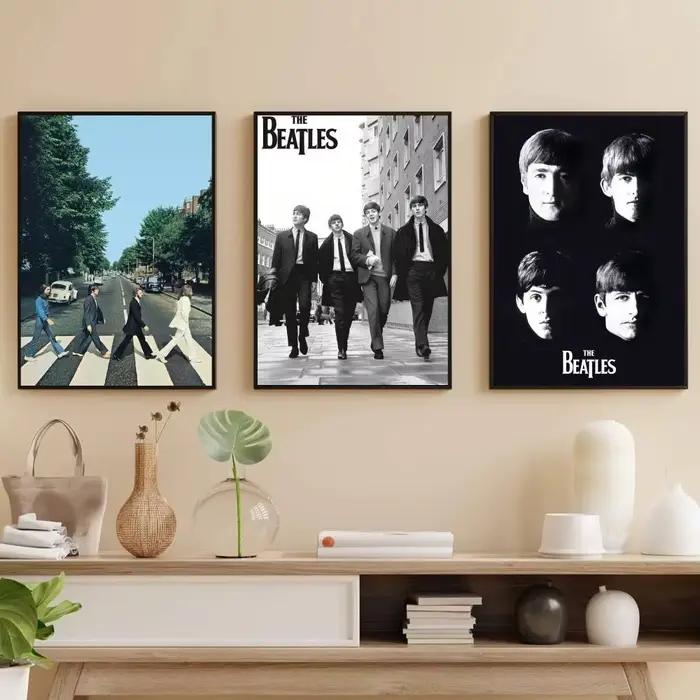 The Abbey Road B-Beatles affiche auto-adhésive Art papier imperméable autocollant café maison Bar salle