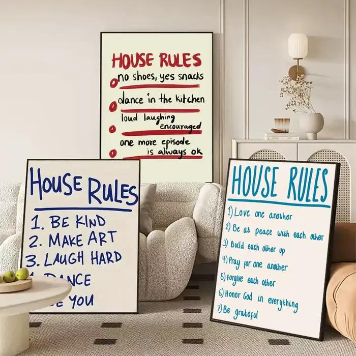 Affiche de règles de maison
