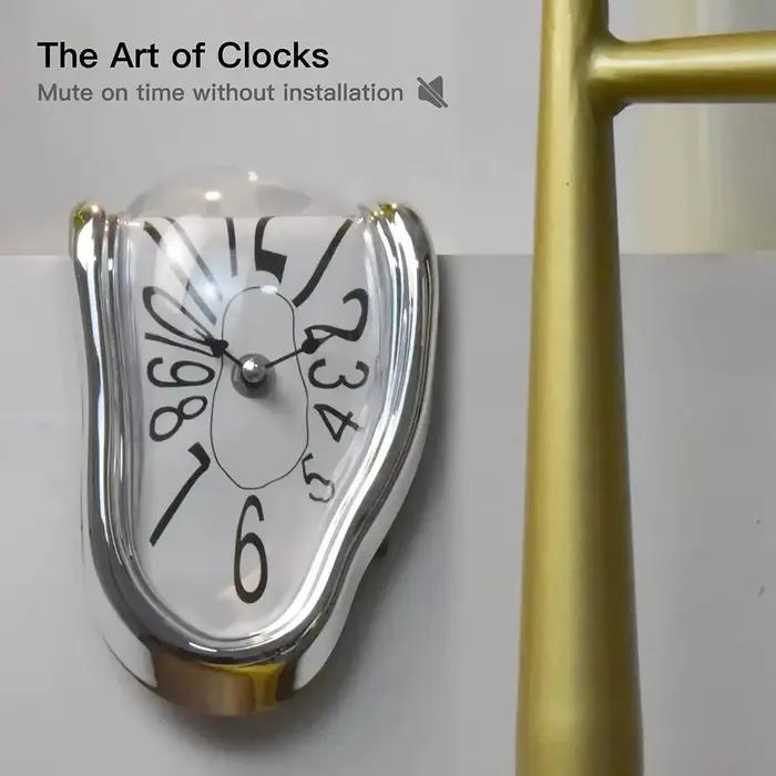 Horloge de fusion torsadée en argent Vintage