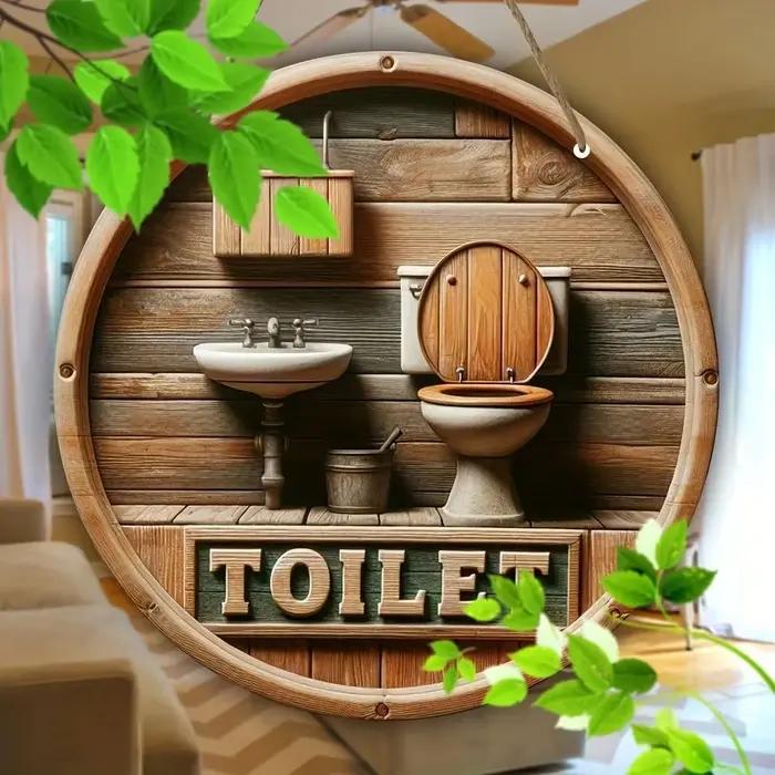 Panneau rond en bois 2D 8 pouces