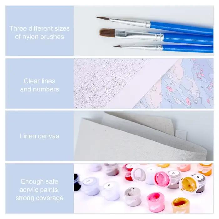 24 couleurs peinture personnalisée par numéros Photo