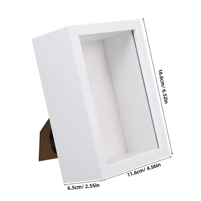 Cadre de boîte à ombre en bois avec fenêtre en verre