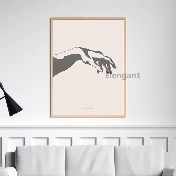 Toile d'art mural Boho gris neutre