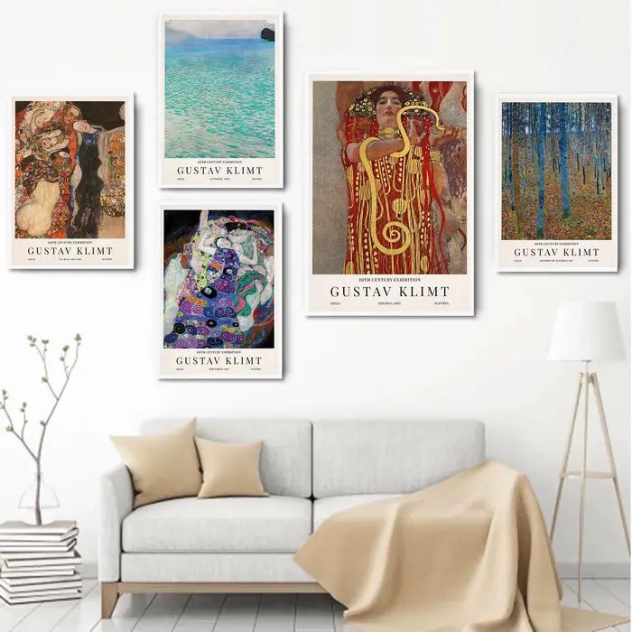 Affiches d'exposition florale classiques Gustav Klimt