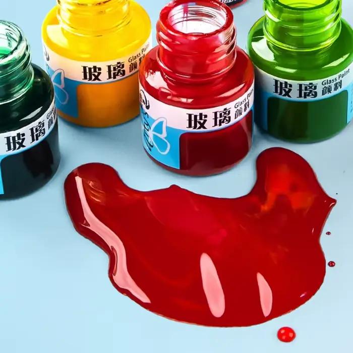 Peinture brillante transparente pour verre