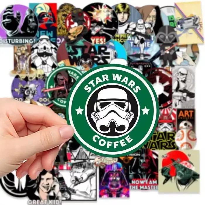60 autocollants décoratifs créatifs et personnalisés sur le thème de Star Wars