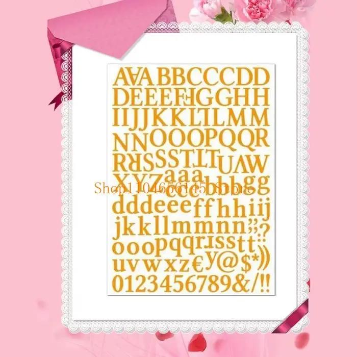 5ASD 12 feuilles lettres multicolaires Autocollant pour le scrapbooking Decors Letter Sticker
