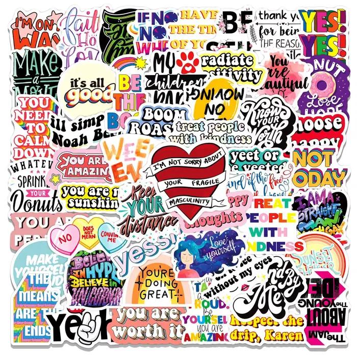 50 autocollants inspirants avec citations