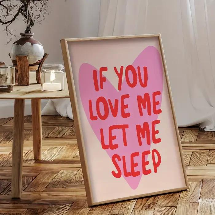 Affiche drôle sans cadre «si vous m'aime