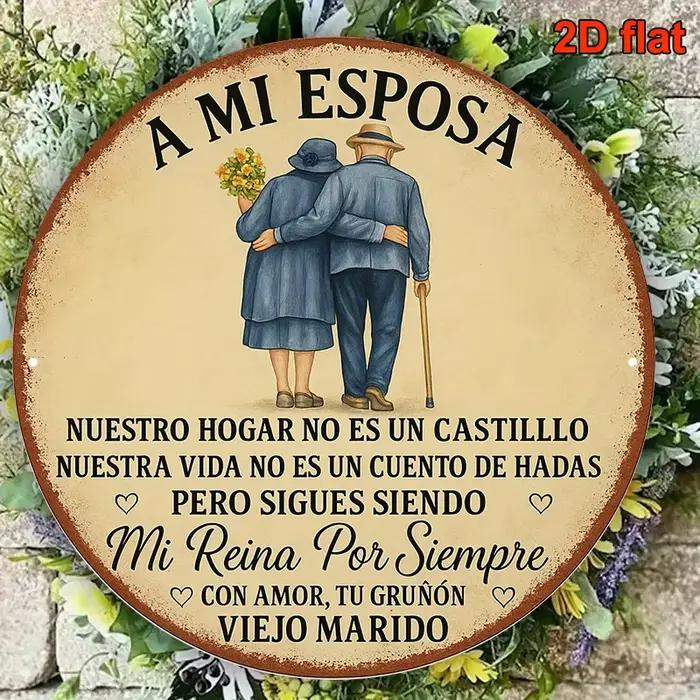 Plaque d'amour espagnole Vintage plate 2D