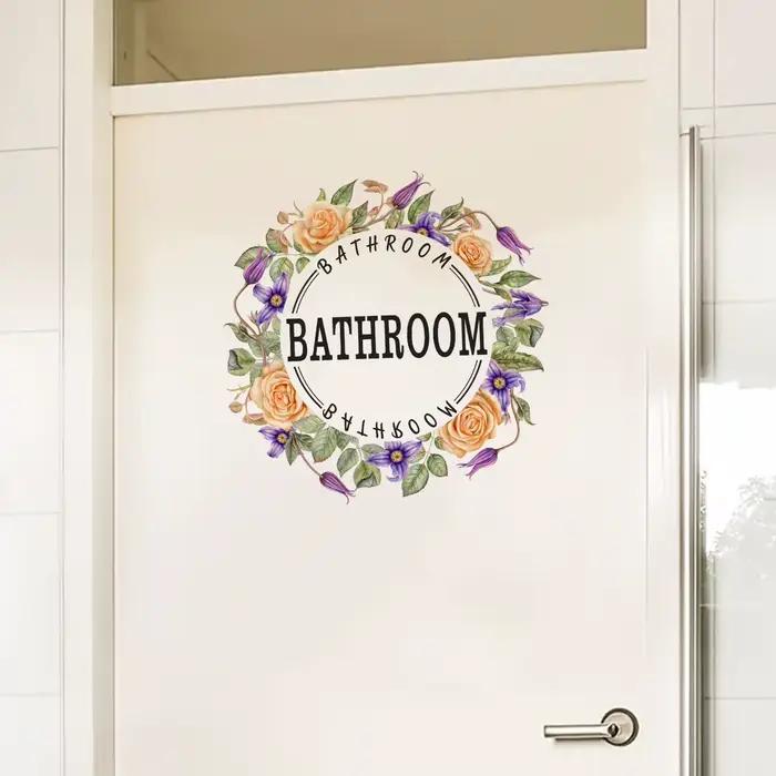 Autocollants muraux de signalisation de plantes de toilettes