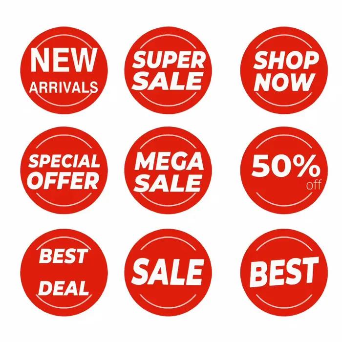 Autocollants personnalisés de promotion des ventes | Étiquettes personnalisées