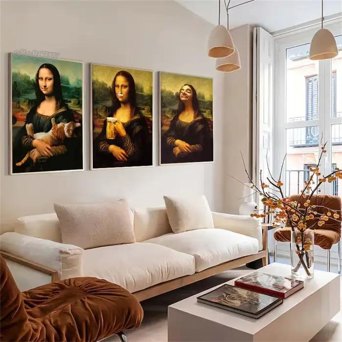 Affiches et impressions de Mona Lisa et chat