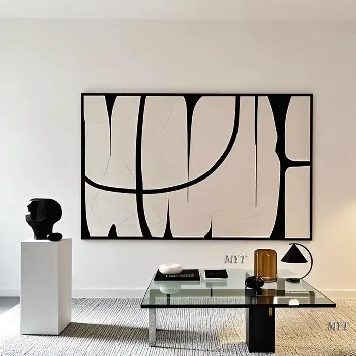 Peinture abstraite texturée de style simple