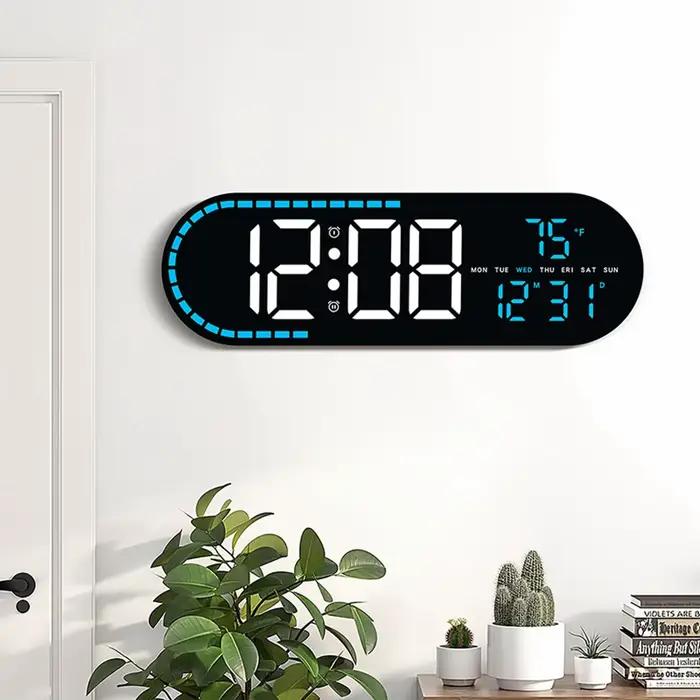Grande horloge murale numérique