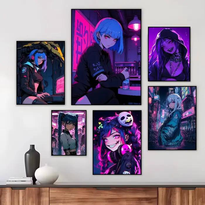 Poster artistique cool Cyberpunk Girl