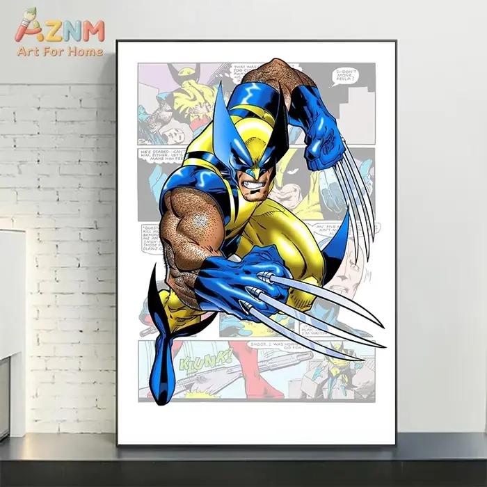 Ensemble d'affiches de super-héros de bandes dessinées