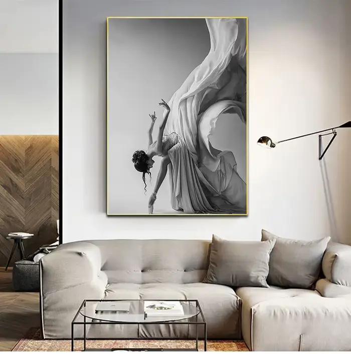 Affiche de peinture sur toile de phtalGirl de ballet moderne